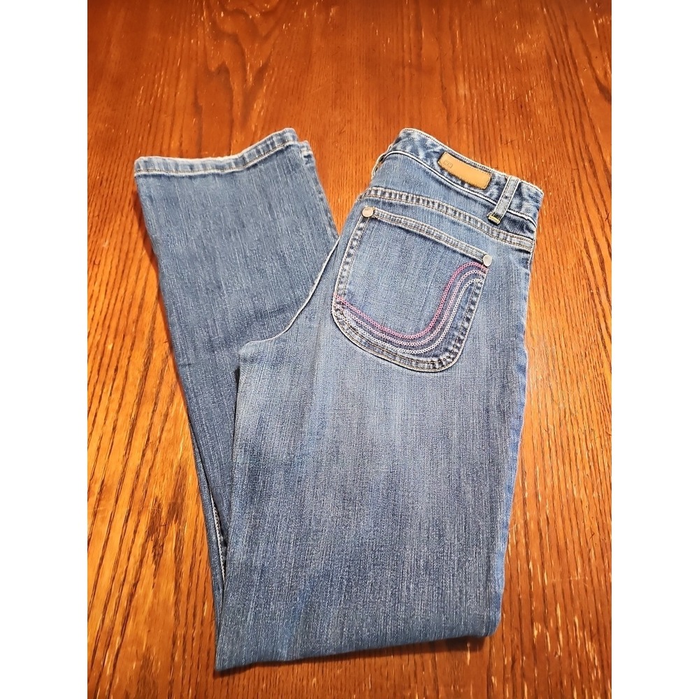 Tommy Hilfiger Jeans Size 6 Womens Low Rise Straight‎  Blue Denim Jean (A841)